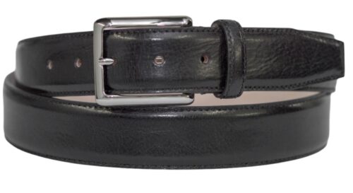 Men's Handmade Natural Leather black Calf Belt