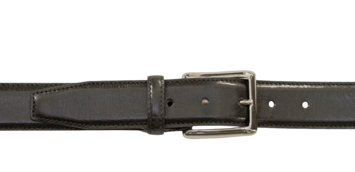 Men's Handmade Natural Leather black Calf Belt